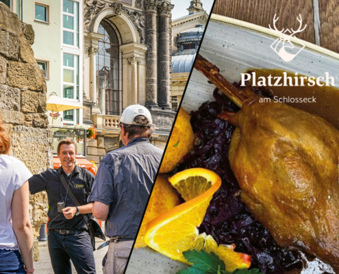 Stadtführung Dresden inkl. leckerem Gaensebraten mit Rotkohl und Klößen