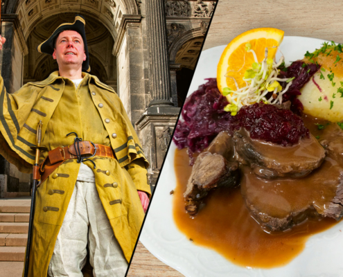 Stadtwächterführung und sächsisches Abendessen