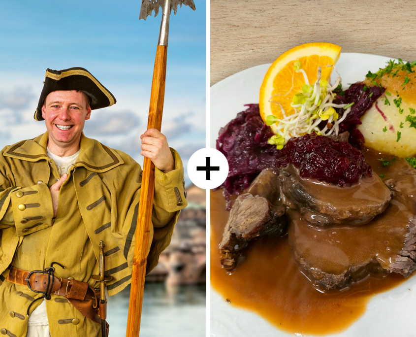 Stadtwächterführung und sächsisches Abendessen